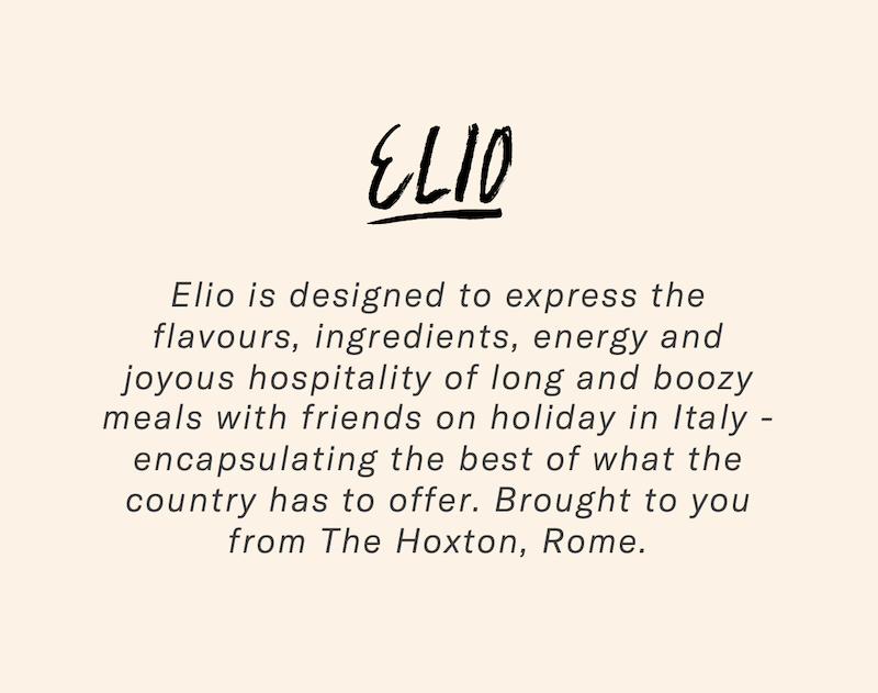 Elio restaurant description